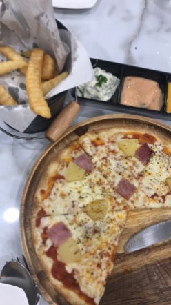 Hawaiian Pizza is so popular here, and I am so here for it!
